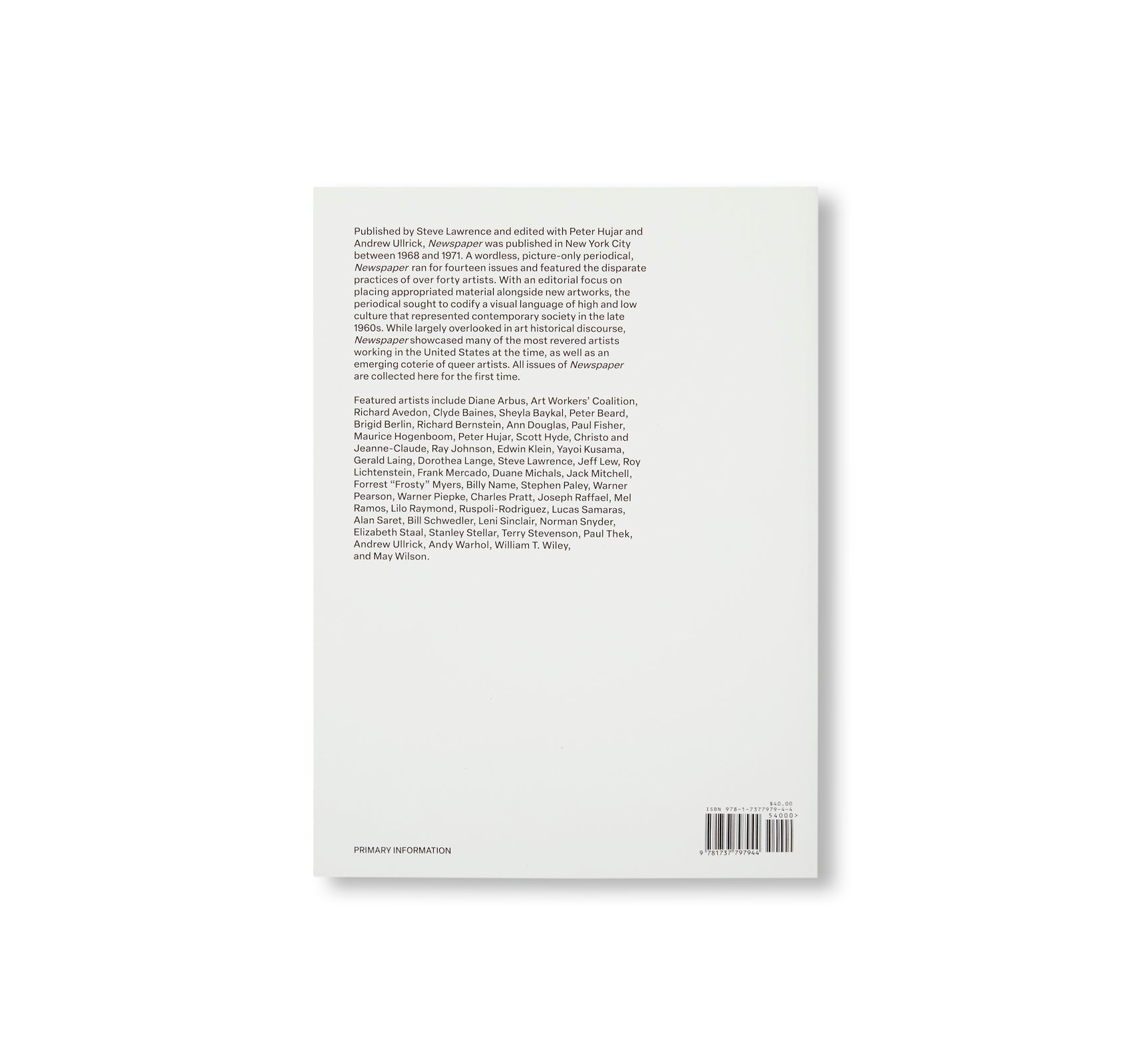 NEWSPAPER by Steve Lawrence, Peter Hujar, Andrew Ullrick